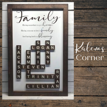 Load image into Gallery viewer, Family Scrabble Sign
