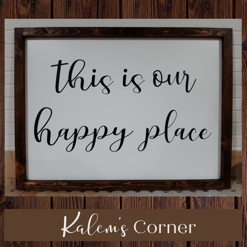 This is our happy place - Large Print.